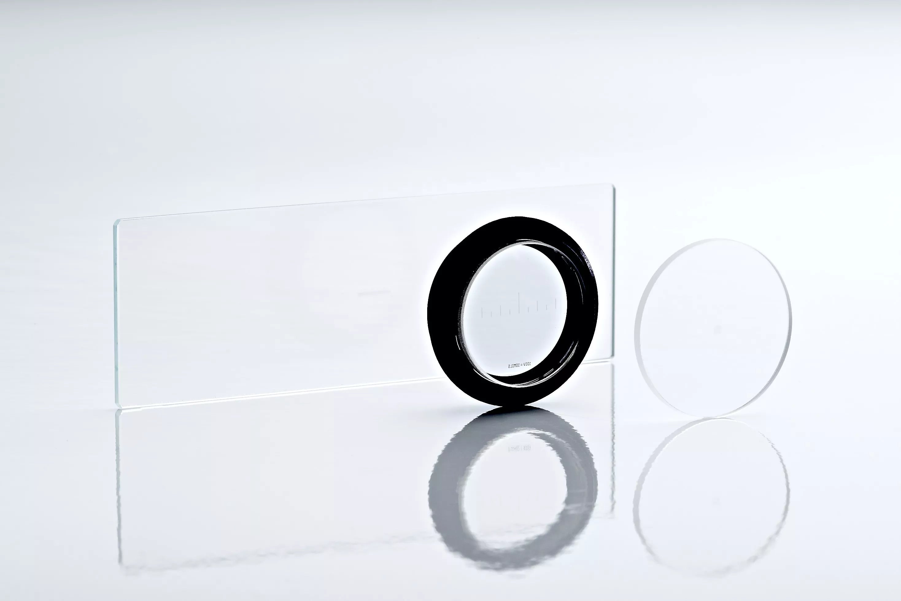 GSQ2103-XS-Stage graticule, 10mm scale (0.1mm div.) 76x25x1.5mmthk