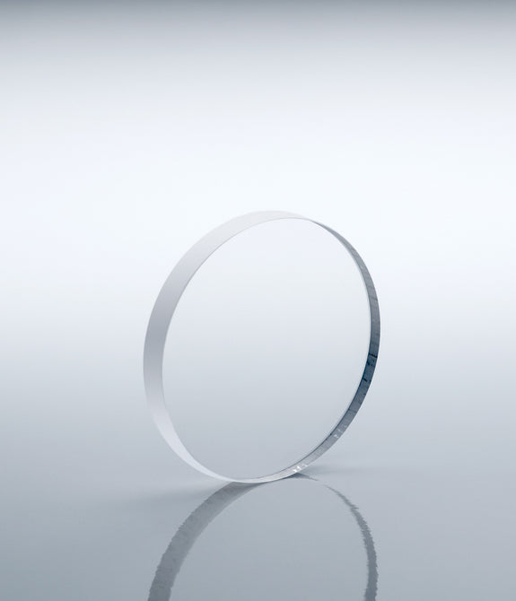 WQZ1508-XS-Z-Cut quartz window, 15.87mmdiax0.8mmthk, Right handed