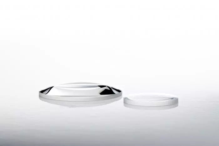 LXS1003-XS-Planoconvex lens, 15.35mmf.lx7.12mm, uncoated, UV grade fused silica